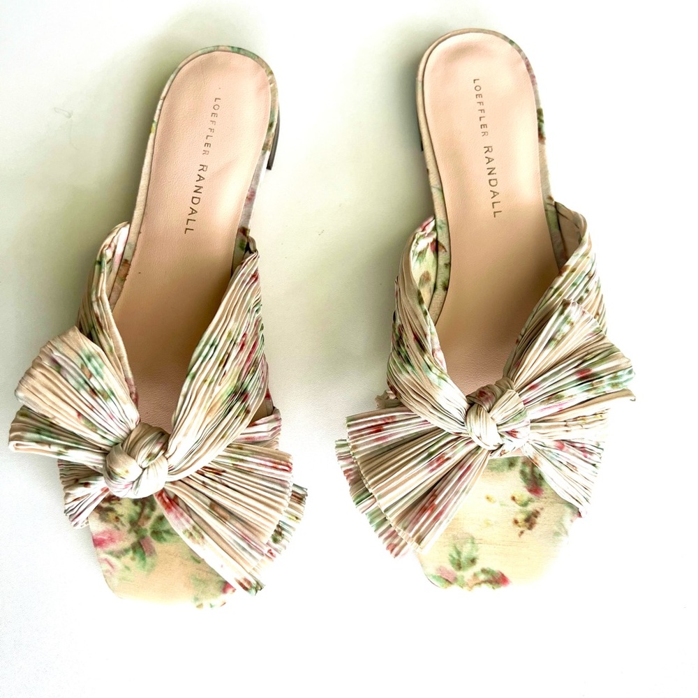 Loeffler Randall pleated knot sandals